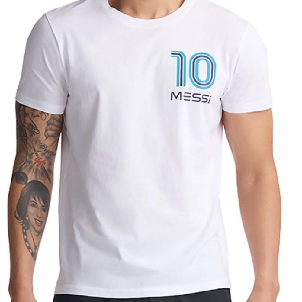 White Messi Men's T-Shirt